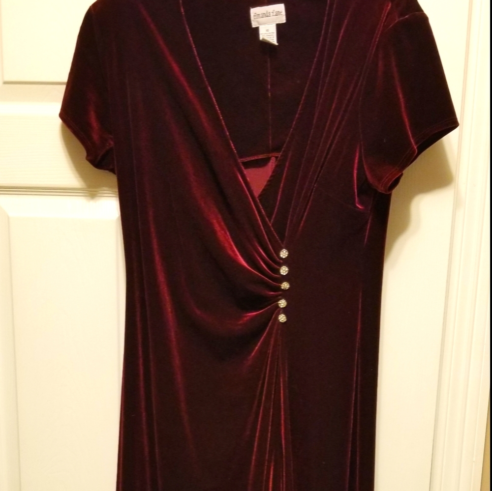 Velvet red dress